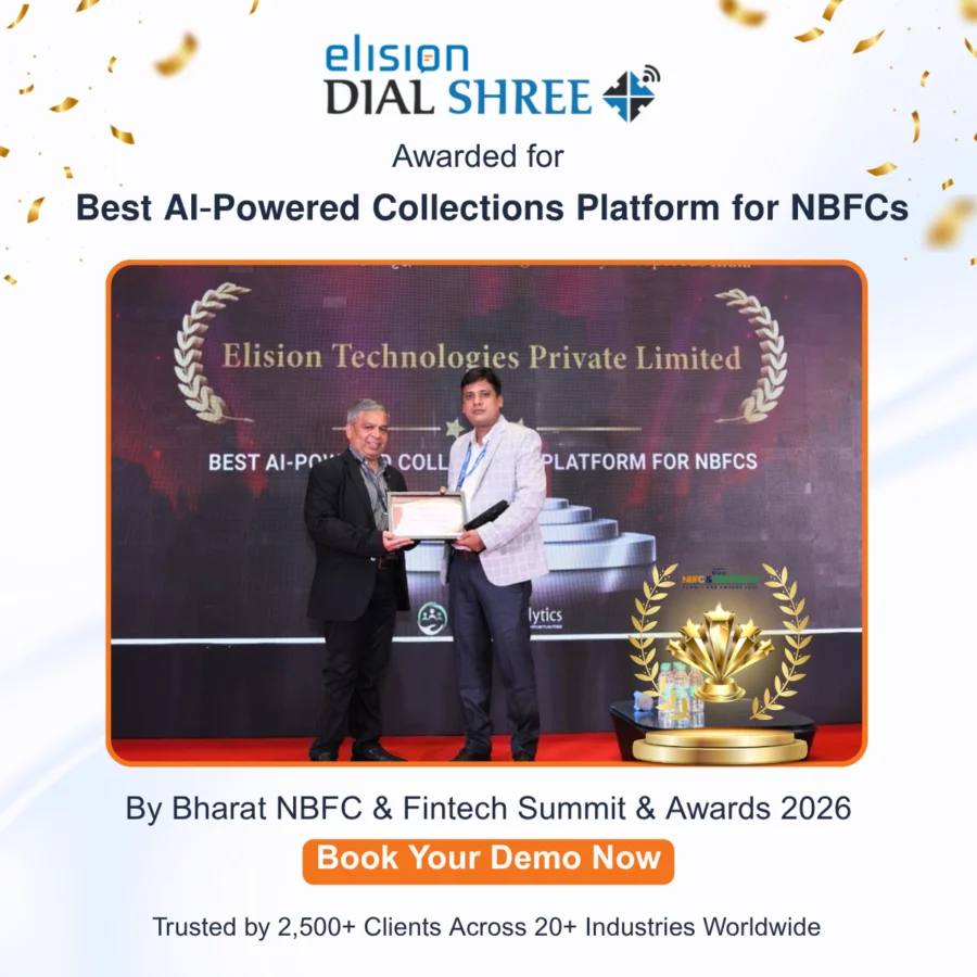 Elision DialShree awarded Best AI-Powered Collections Platform for NBFCs at the Bharat NBFC & Fintech Summit & Awards 2026